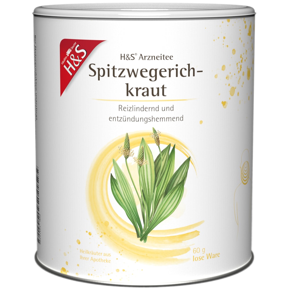 H&amp;S Arzneitee Spitzwegerichkraut 60 g Tee
