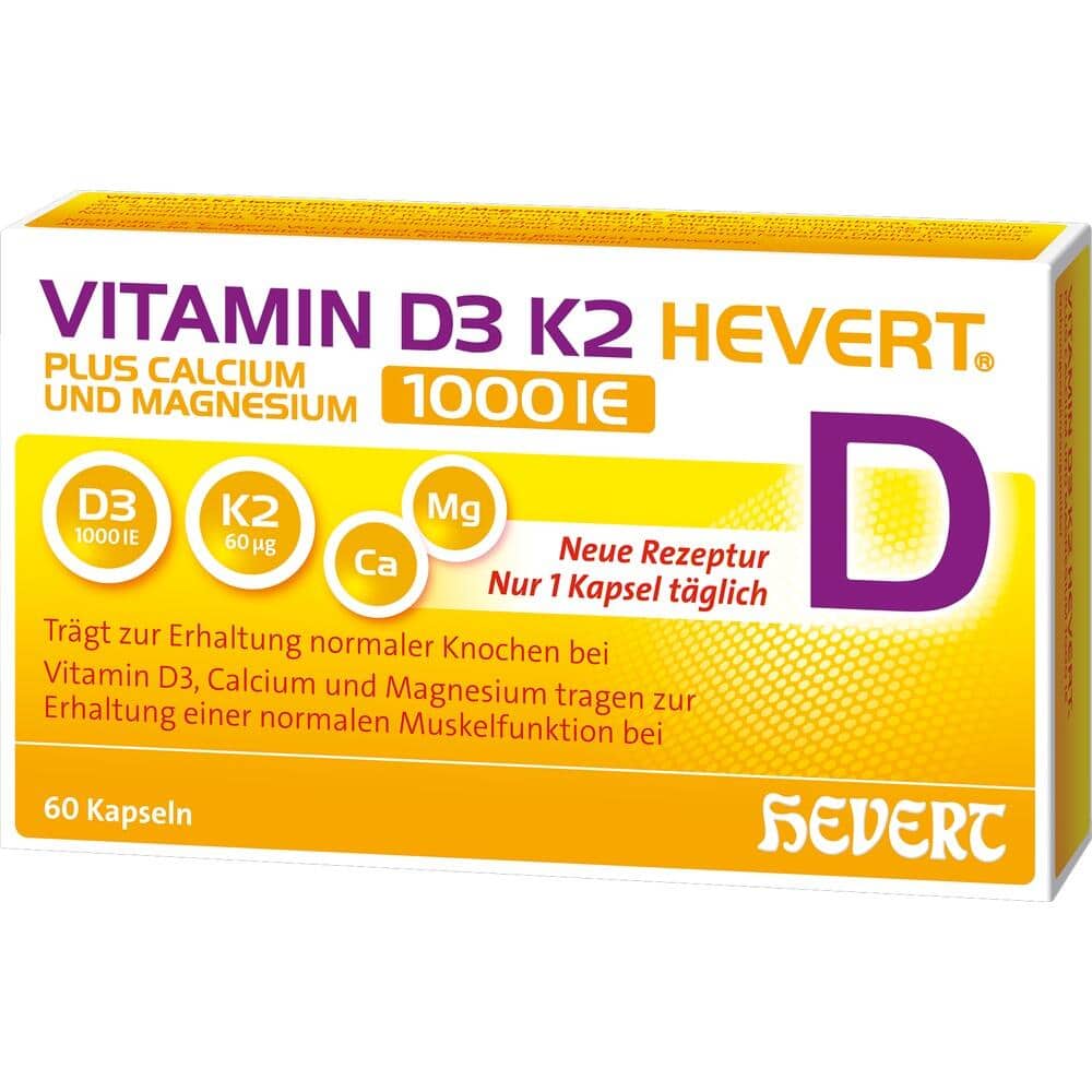 VITAMIN D3 K2 HEVERT 1000 I.E. 60 St Kapseln