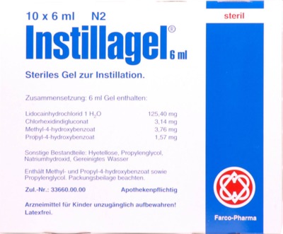 INSTILLAGEL 10X6 ml Gel