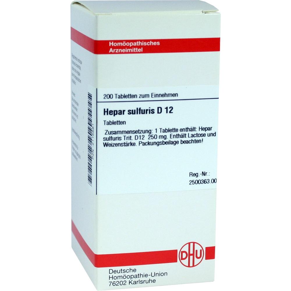 HEPAR SULFURIS D 12 Tabletten 200 St Tabletten