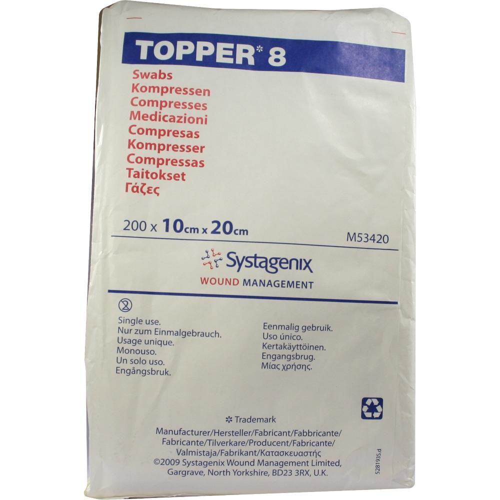 TOPPER 8 Kompr.10x20 cm unsteril 200 St Kompressen 200 St