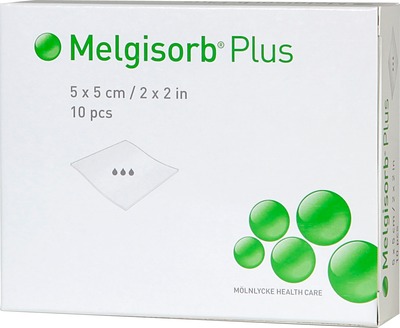 MELGISORB Plus Alginat Verband 5x5 cm steril 10 St Verband
