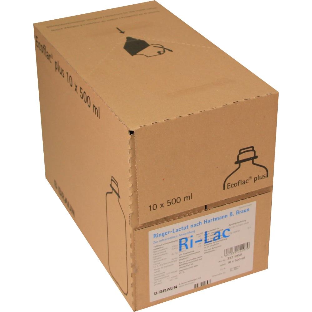 Ringer-Lactat nach Hartmann B Braun Ecoflac plus Infusionslösung 10X500 ml Infusionslösung