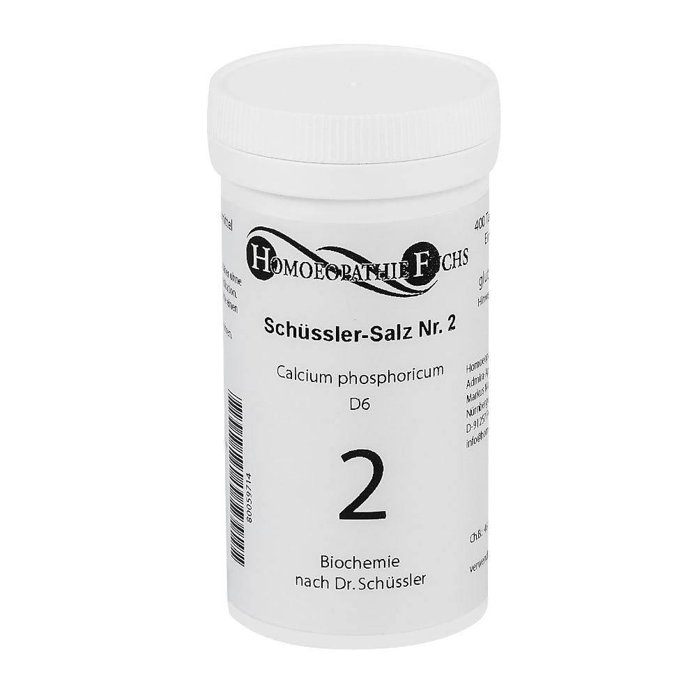 HOMOEOPATHIEFUCHS Schüssler-Salz Nummer 2 Calcium phosphoricum D6 Biochemie 400 St Tabletten