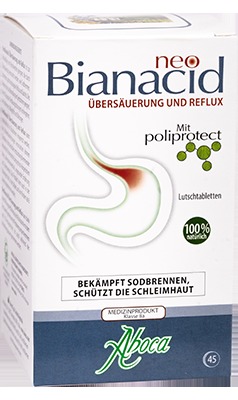 neoBianacid bei Sodbrennen, Reflux und Verdauungsproblemen 45 St Lutschtabletten