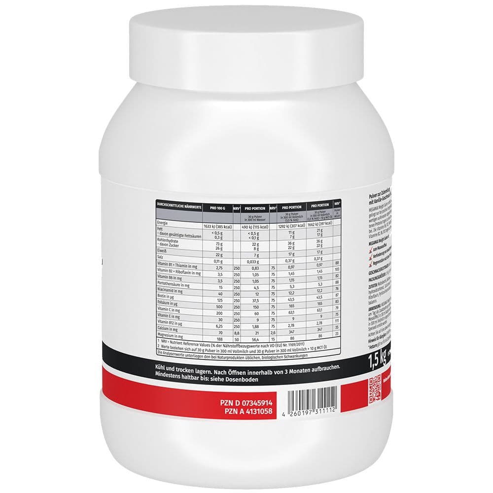 WEIGHT GAINER Megamax Vanille Pulver 1500 g Pulver