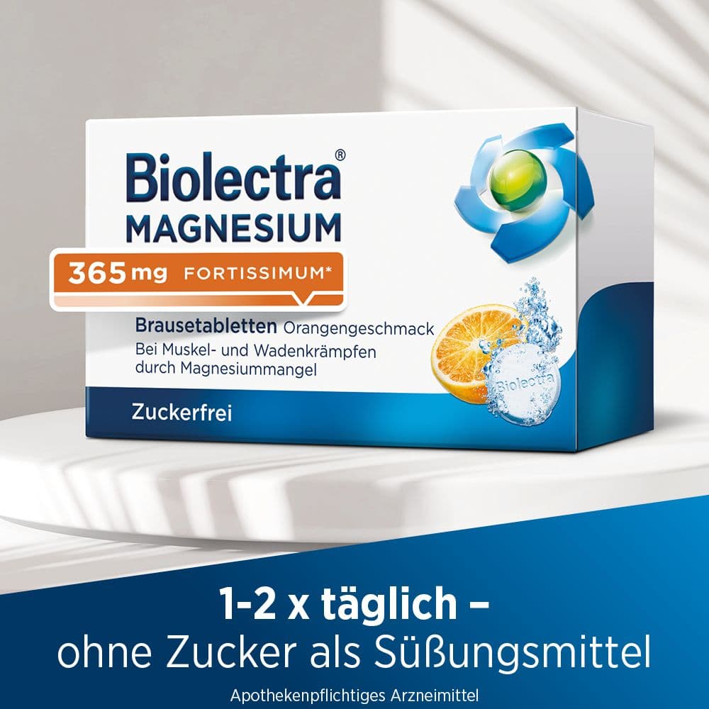 Biolectra MAGNESIUM 365mg FORTISSIMUM Orange 20 St Brausetabletten