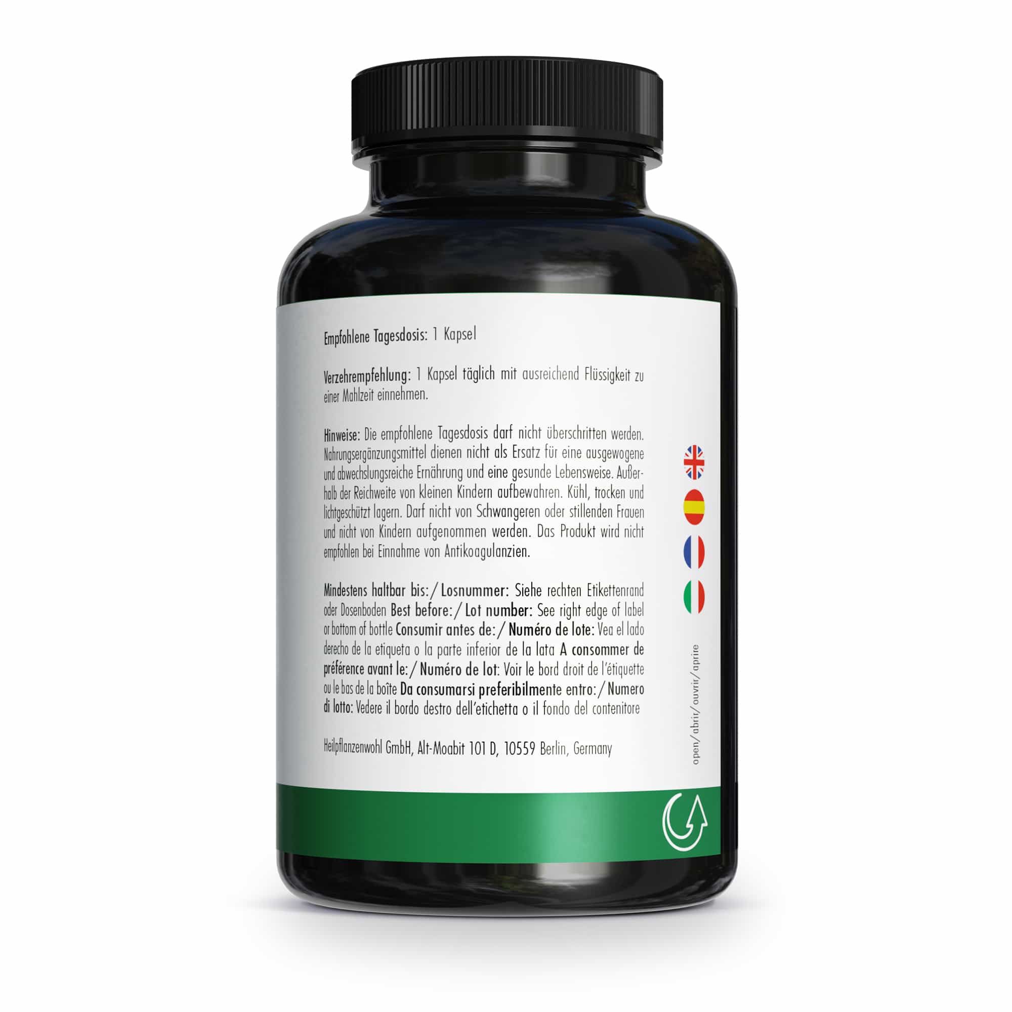 GREEN NATURALS Quercetin 500 mg hochdosiert vegan 180 St Kapseln