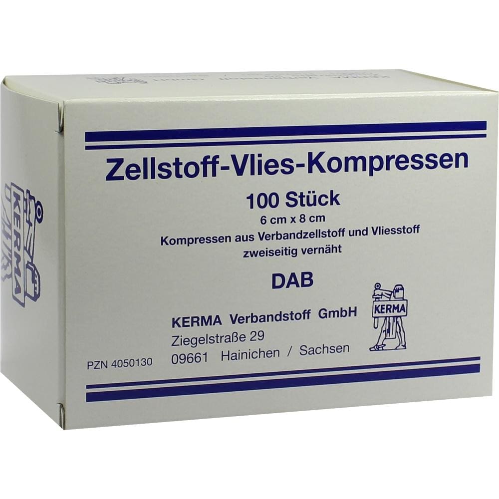 ZELLSTOFF VLIES KOMPRESSEN 6x8 cm unsteril 100 St Kompressen