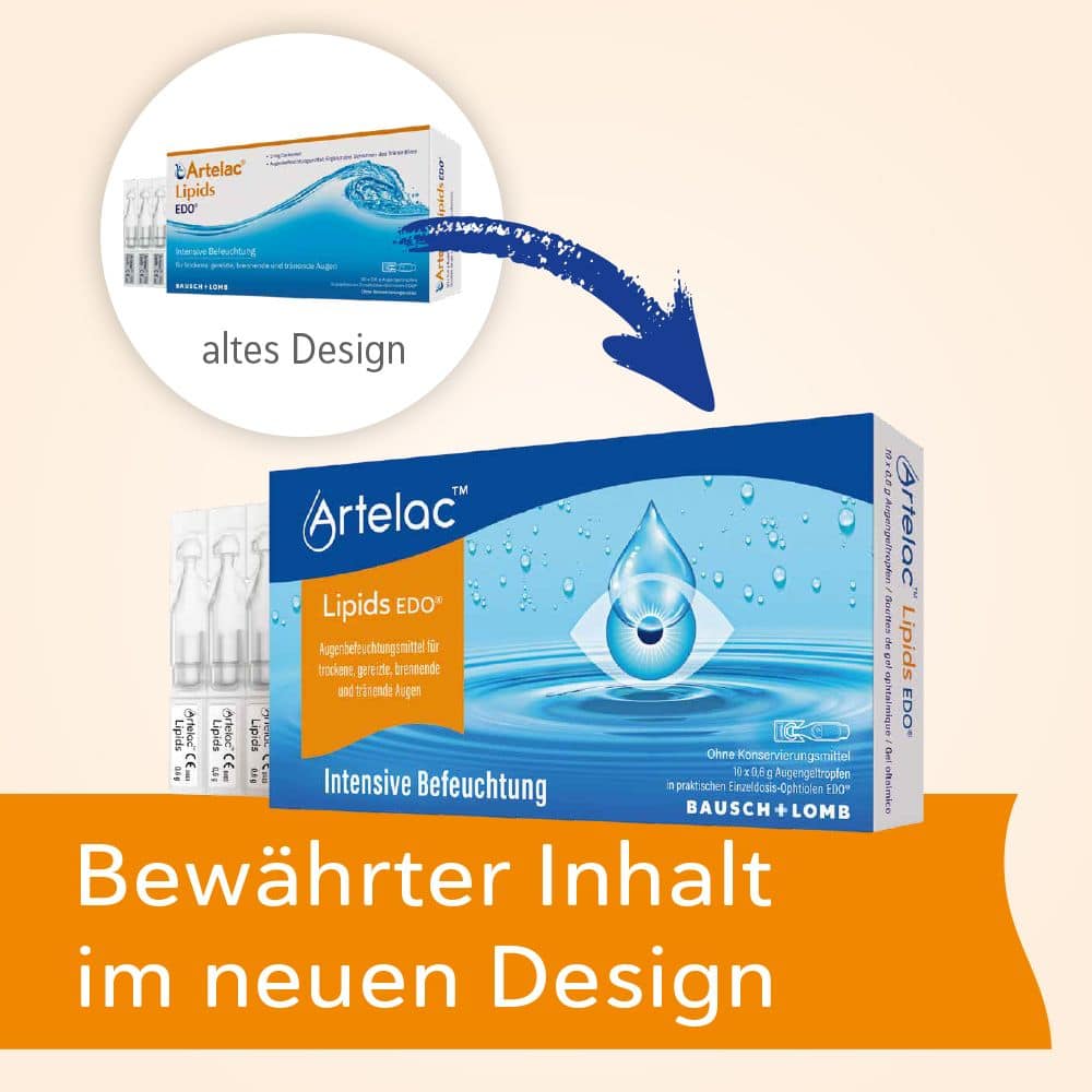 Artelac Lipids EDO Augengeltropfen für stark tränende Augen 30X0.6 g Augengel