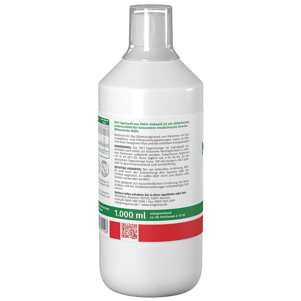 MCT 100% rein Megamax Öl 1000 ml Öl