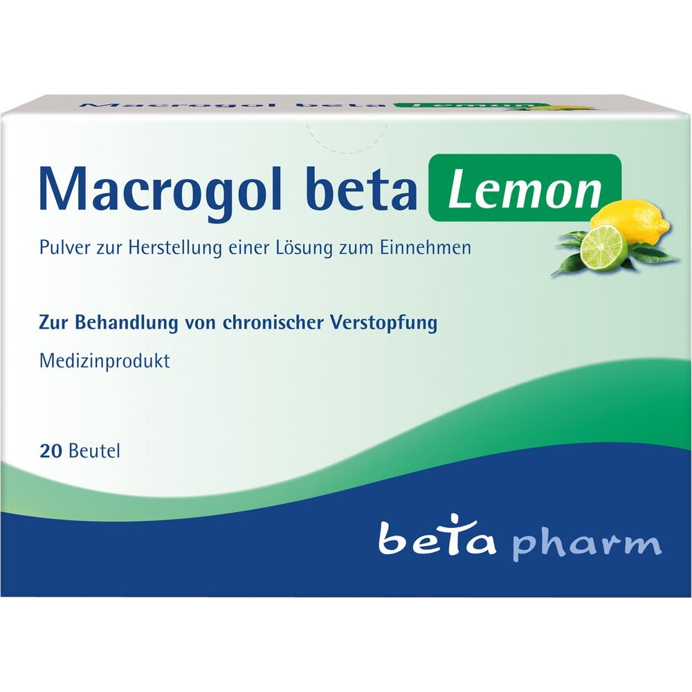 Macrogol beta Lemon 20 St Pulver zur Herstellung einer Lösung zum Einnehmen