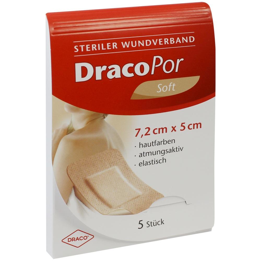 DRACOPOR Wundverband 5x7,2 cm steril hautfarben 5 St Verband