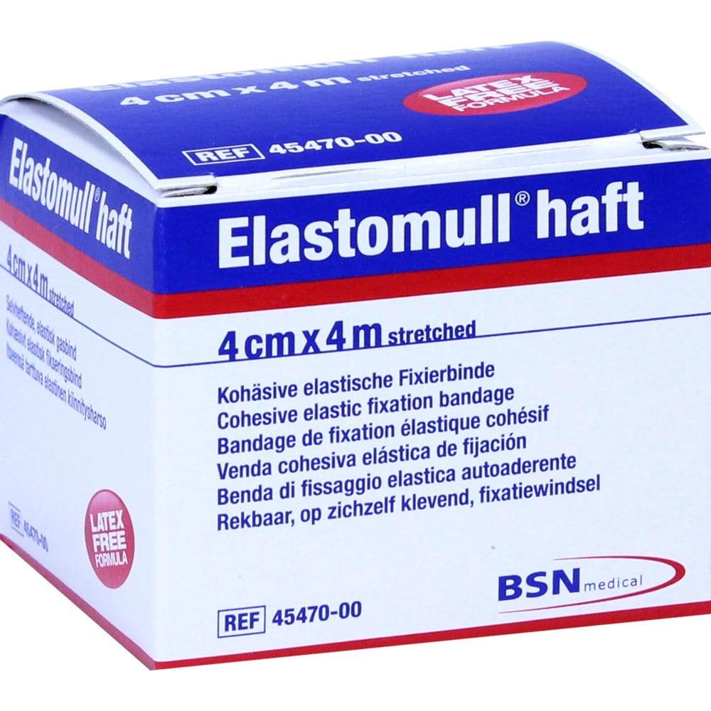 Elastomull haft 4cmx4m streched Kohösive elastische Fixierbinde 1 St Binden