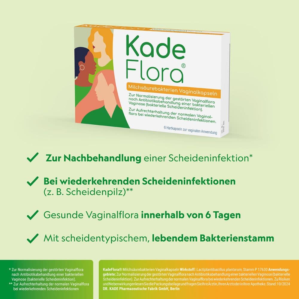 Kade Flora Milchsäurebakterien Vaginalkapseln 6 St Vaginalkapseln
