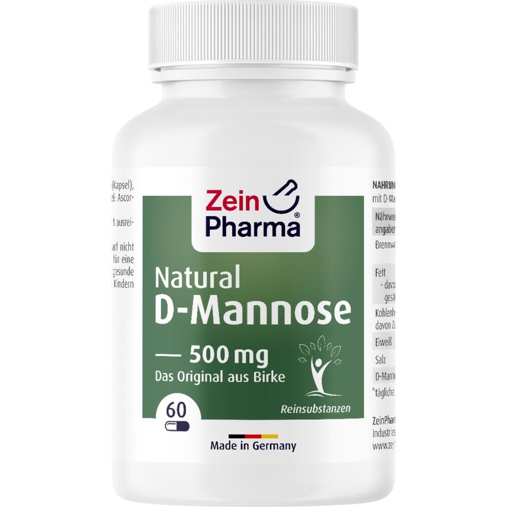 Zein Pharma NATURAL D-Mannose 500 mg Kapseln 60 St Kapseln
