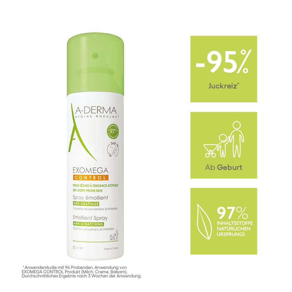 A-DERMA EXOMEGA CONTROL SPRAY RÜCKFETTEND 200 ml Spray