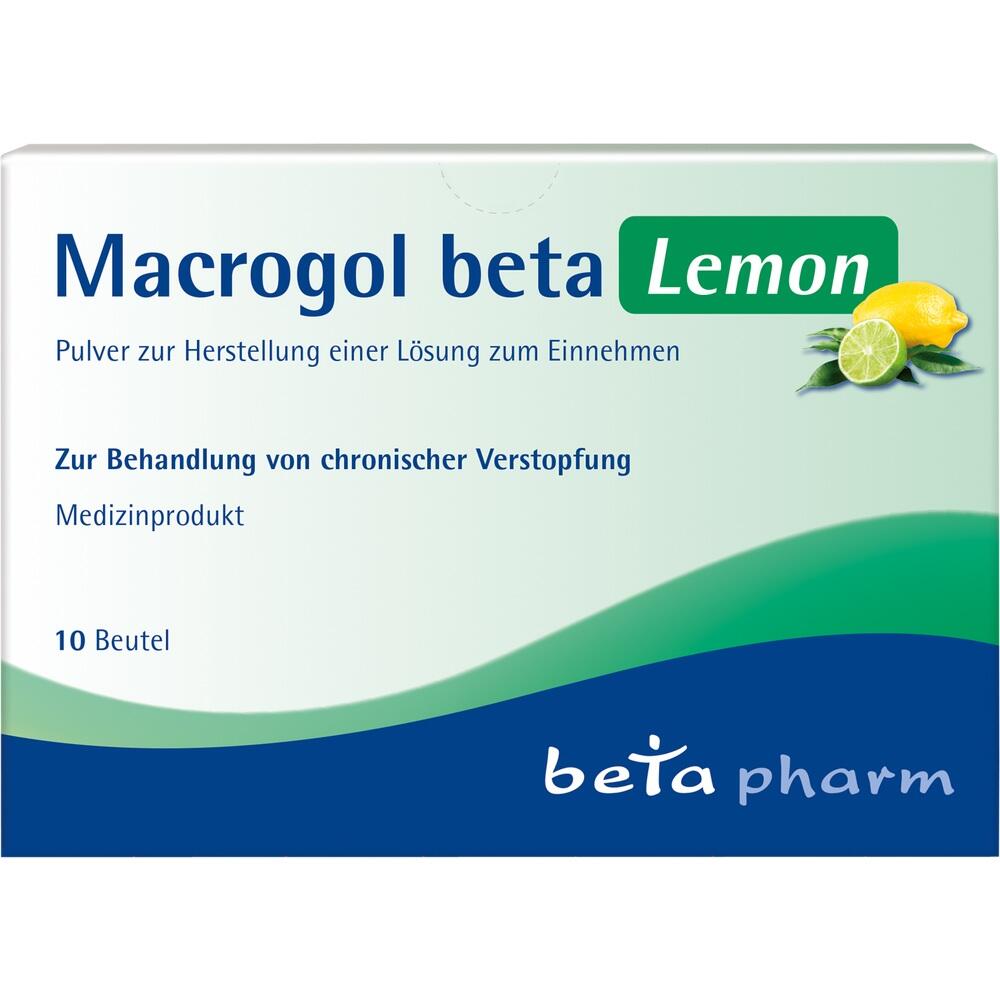 Macrogol beta Lemon 10 St Pulver zur Herstellung einer Lösung zum Einnehmen