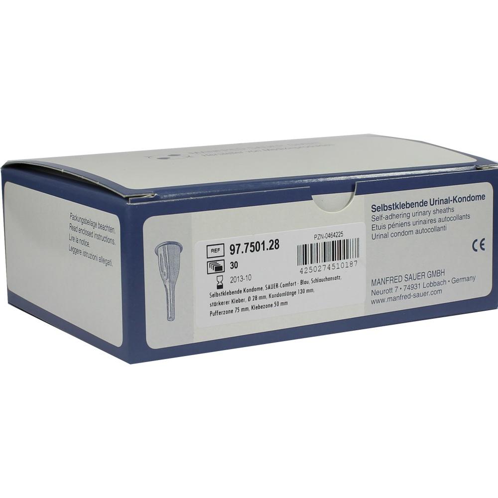 SAUER Comfort selbstkleb.Urinalkond.130mm Drm.28mm 30 St Kondome