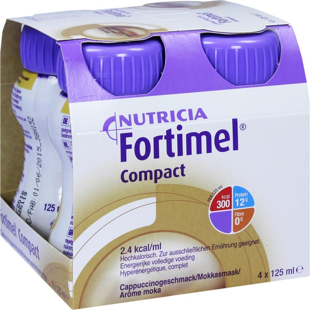 Fortimel Compact 2.4 Trinknahrung Cappuccino 4X125 ml Flüssigkeit