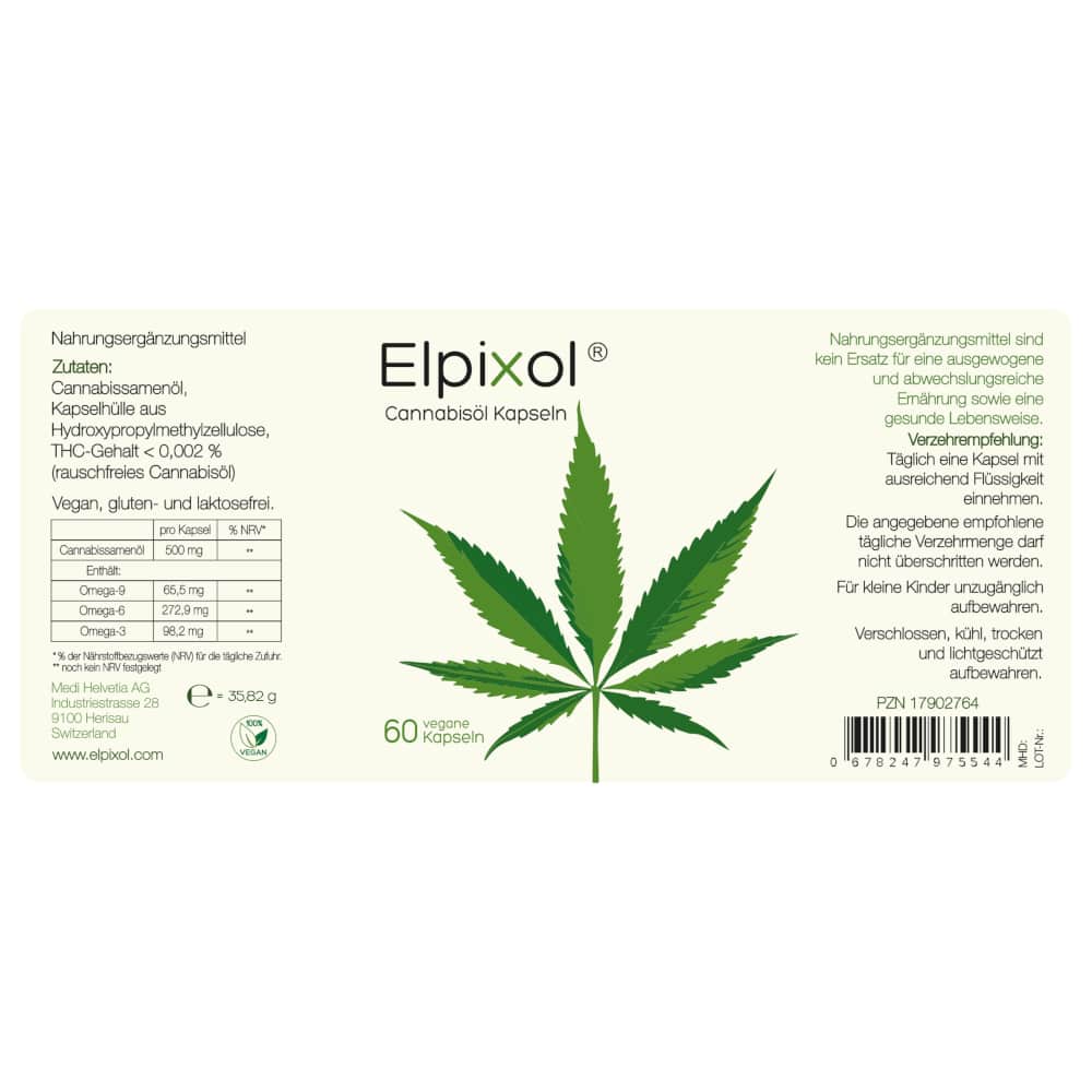 Elpixol Cannabisöl Kapseln 60 St Kapseln