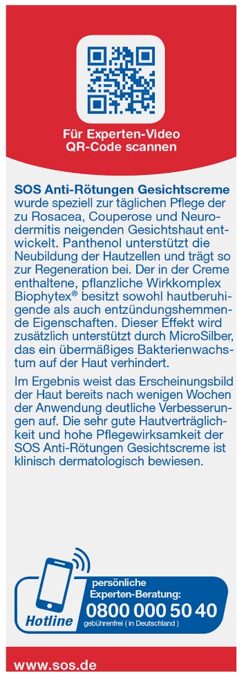 SOS Anti Rötungen 50 ml Creme