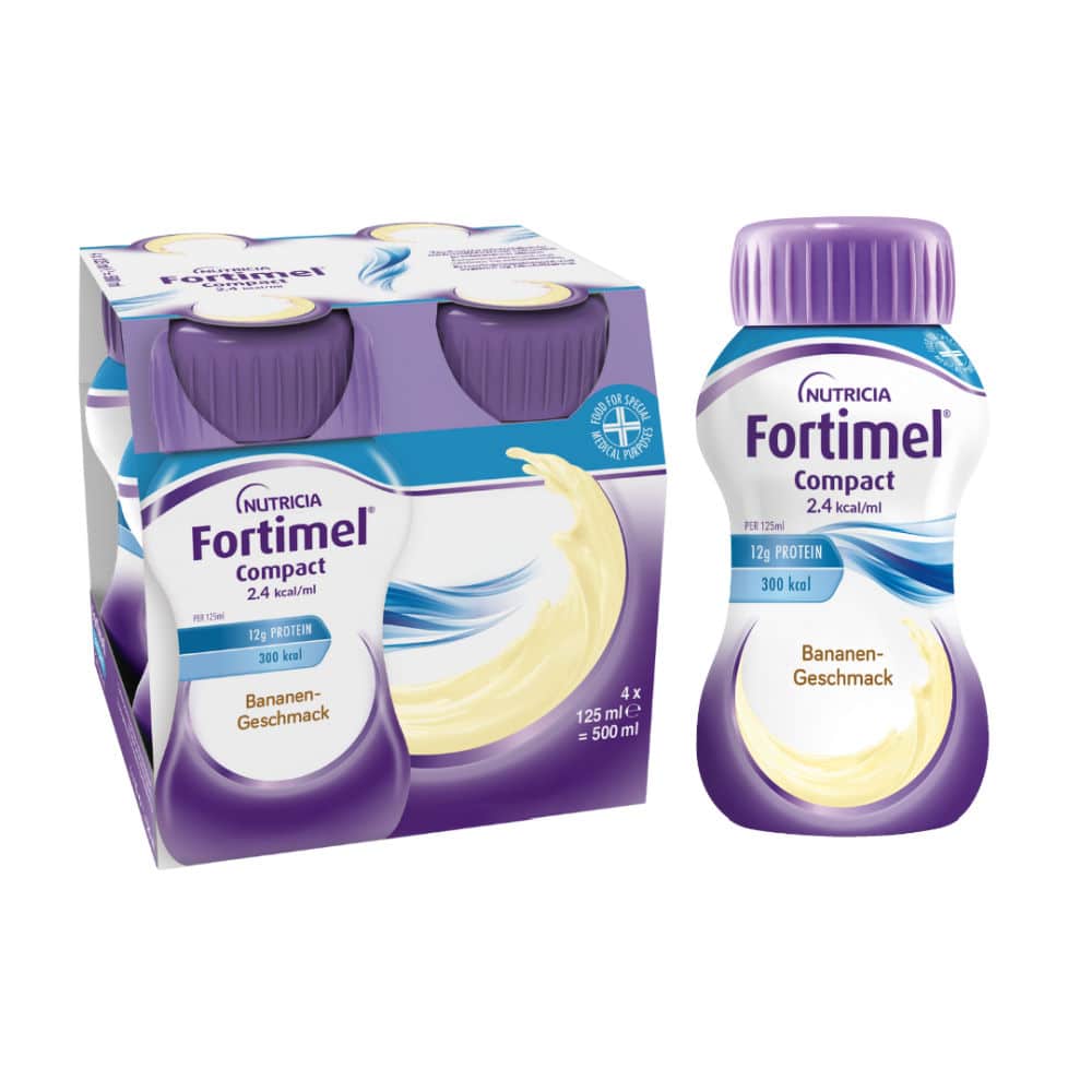 Fortimel Compact  2.4 Trinknahrung Banane 4X125 ml Flüssigkeit