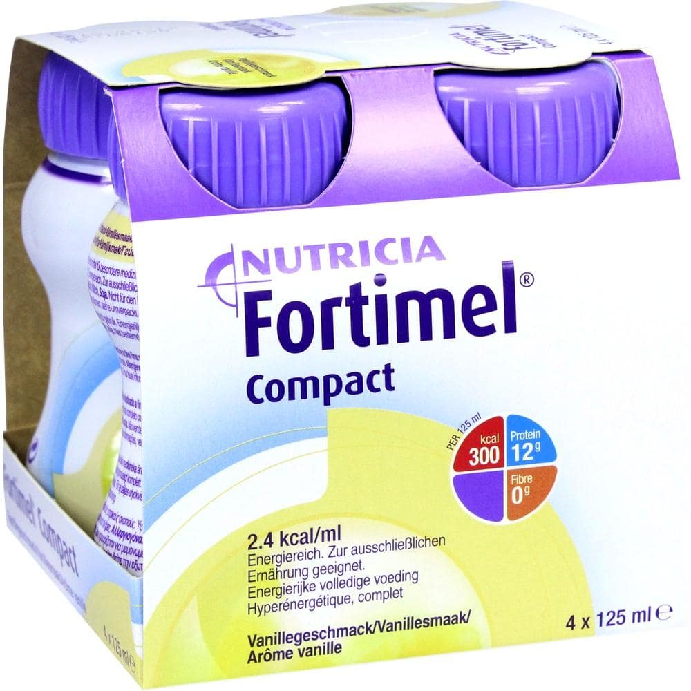 Fortimel Compact 2.4 Trinknahrung Vanille 4X125 ml Flüssigkeit