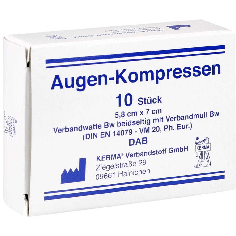 AUGENKOMPRESSEN 5,8x7 cm unsteril 10 St Kompressen