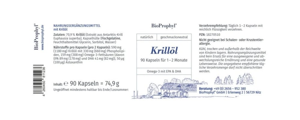 BioProphyl Krillöl 90 St Kapseln