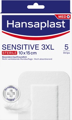 Hansaplast SENSITIVE 3XL 10x15cm 5 St Pflaster