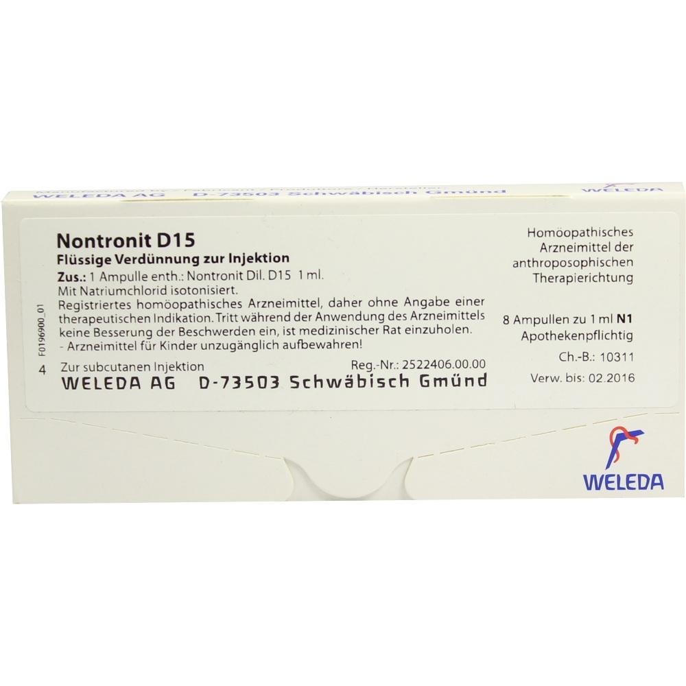 WELEDA NONTRONIT D 15 Ampullen 8X1 ml Ampullen