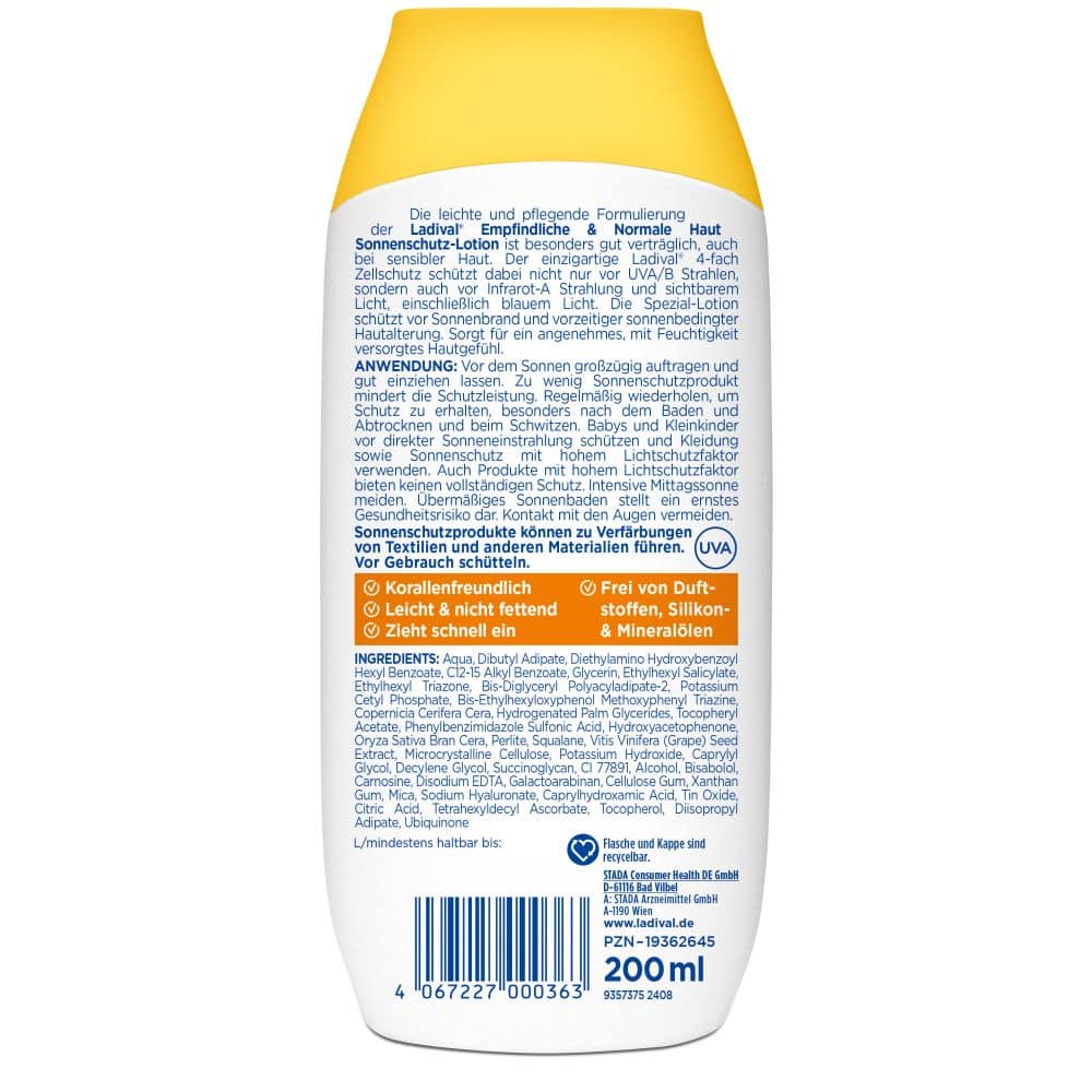Ladival Empfindliche & Normale Haut Sonnenschutz-Lotion LSF 50+ 200 ml Lotion