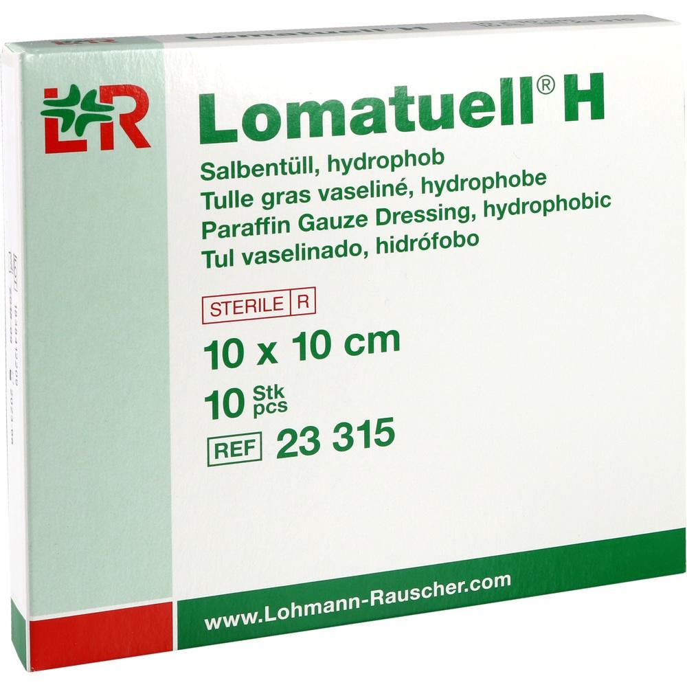 LOMATUELL H Salbentüll 10x10 cm steril 10 St Verband