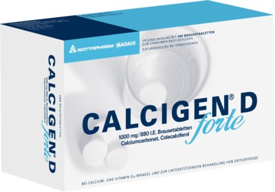 CALCIGEN D forte 1000mg/880 I.E. 100 St Brausetabletten