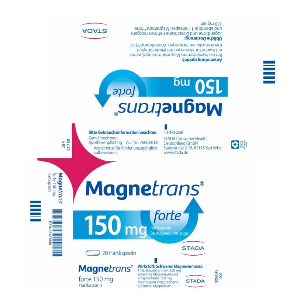 Magnetrans forte 150 mg Hartkapseln 20 St Hartkapseln