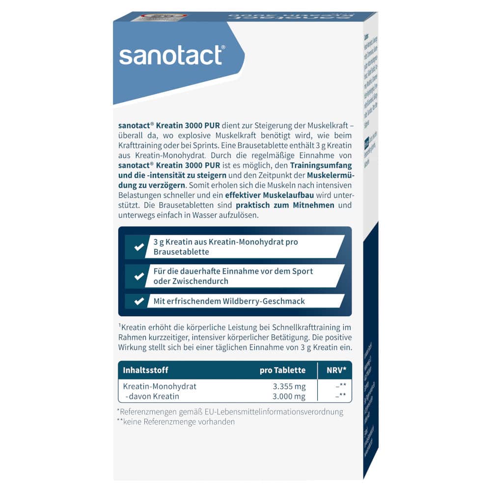 sanotact Kreatin 3000 20 St Brausetabletten