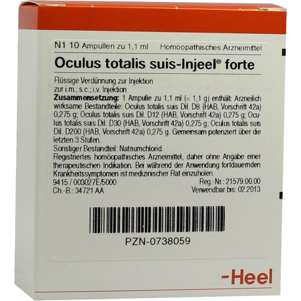 OCULUS totalis suis Injeel forte Ampullen 10 St Ampullen