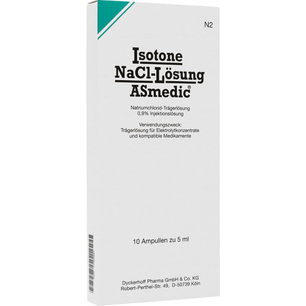 Isotone NaCl-Lösung Asmedic Injektionslös. 10X5 ml Injektionslösung
