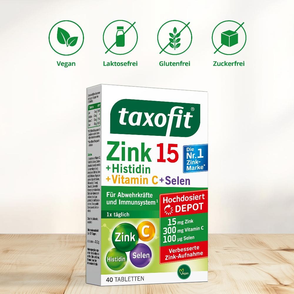 taxofit Zink + Histidin + Vitamin C + Selen 40 St Tabletten