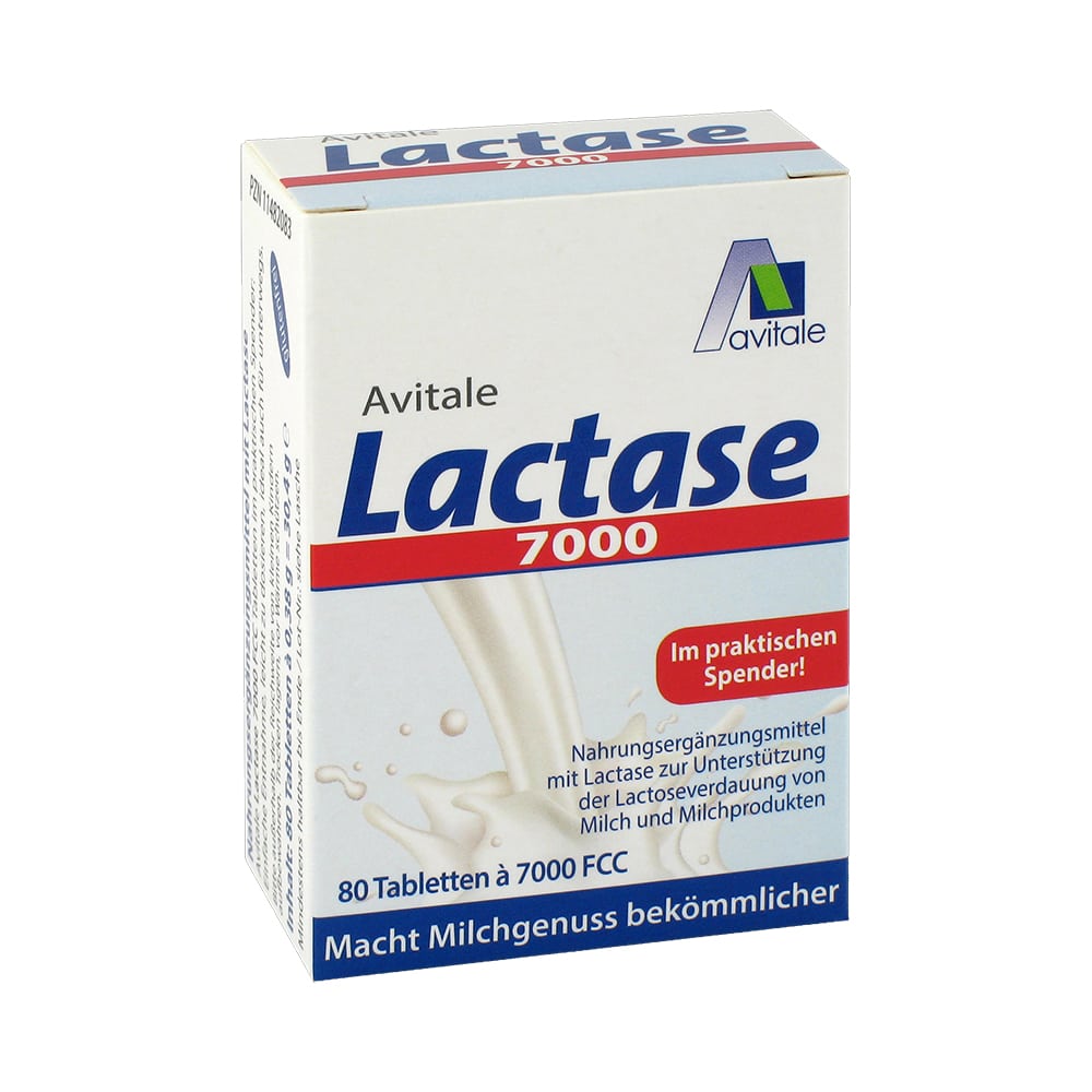 Avitale Lactase 7000 FCC Tabletten im Spender 80 St Tabletten