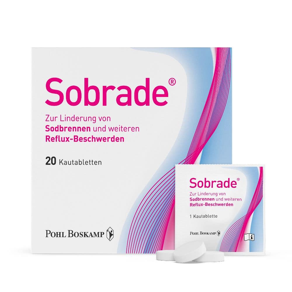 Sobrade Kautabletten zur Linderung von Sodbrennen 20 St. 20 St Kautabletten