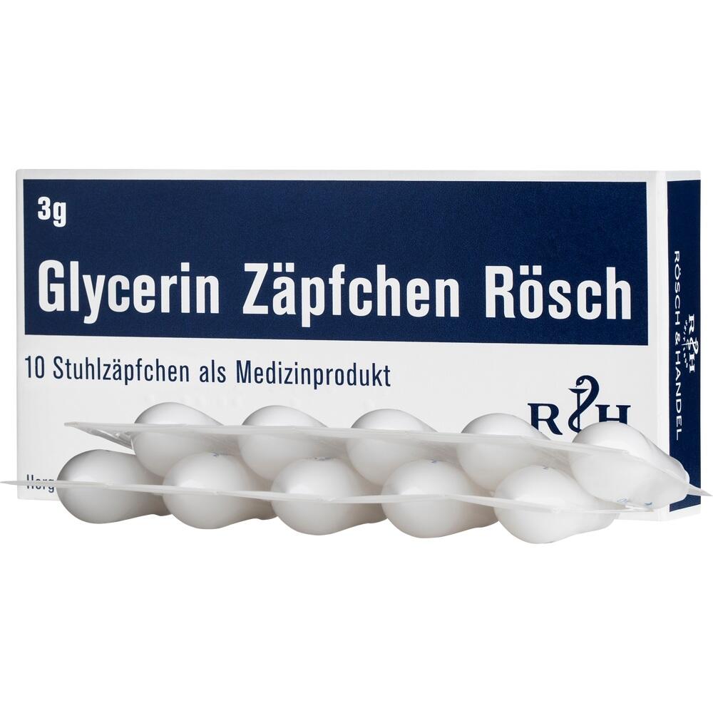 GLYCERIN ZÄPFCHEN Rösch 3 g gegen Verstopfung 10 St Suppositorien