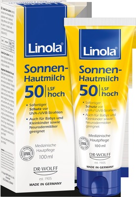 Linola Sonnen-Hautmilch - Sonnencreme LSF 50 100 ml Lotion