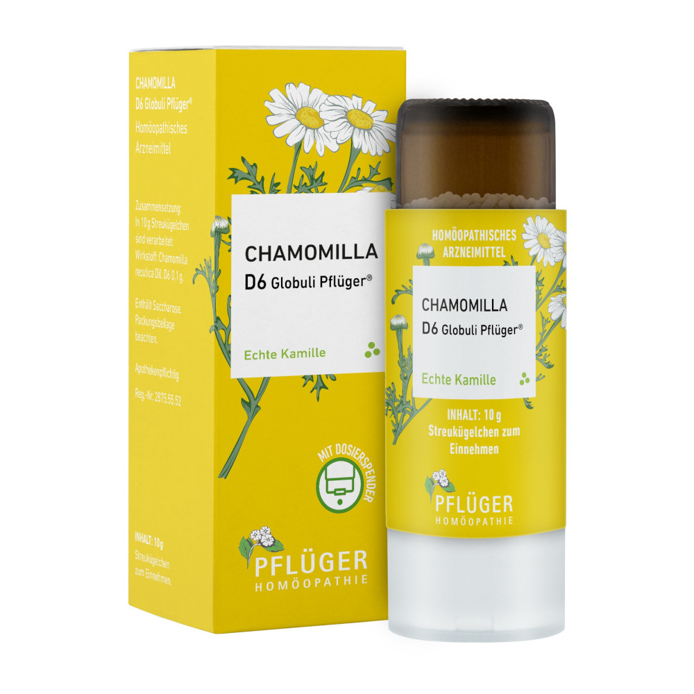 Chamomilla D6 Globuli Pflüger Dosierspender 10 g Globuli
