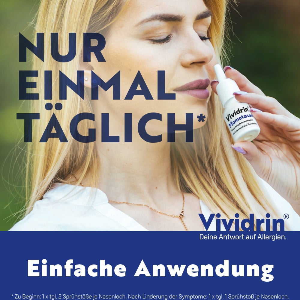 Vividrin Mometason Heuschnupfennasenspray bei starken allergischen Beschwerden 10 g Nasenspray