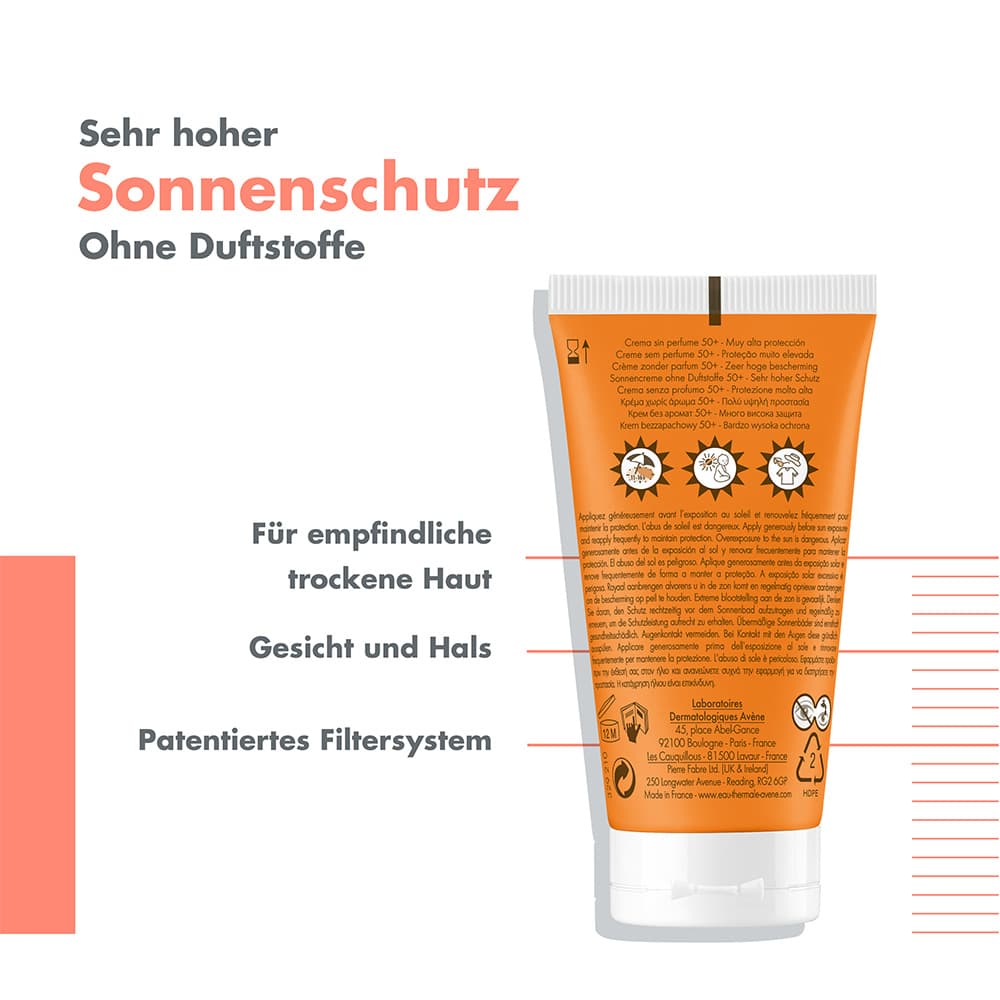 Avène Sonnencreme ohne Duftstoffe SPF 50+ + 3 € sparen* 50 ml Creme
