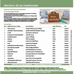 Sanicare Checkliste Haus- und Reiseapotheke