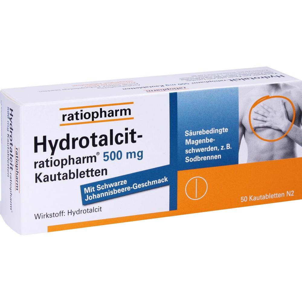 Hydrotalcit-ratiopharm 500mg 50 St Kautabletten