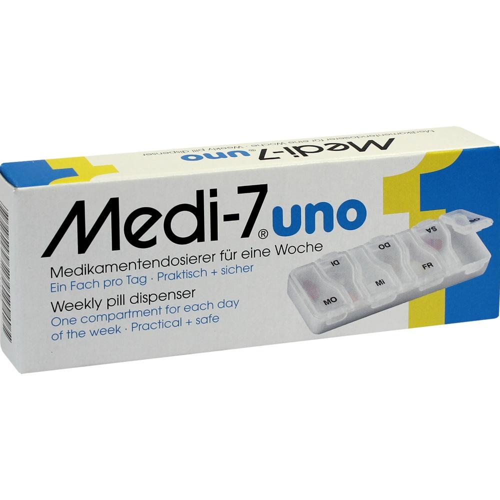 MEDI 7 uno Medikamentendosierer für 7 Tage weiß 1 St